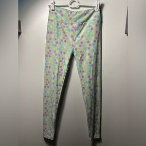 LulaRoe Leggins Pastel Rainbow Wheel Circle Novelty Print Pattern One Size Comfy